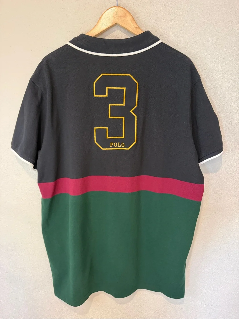 Ralph Lauren POLORL Big Pony Custom Slim Fit Colorblock Polo Shirt